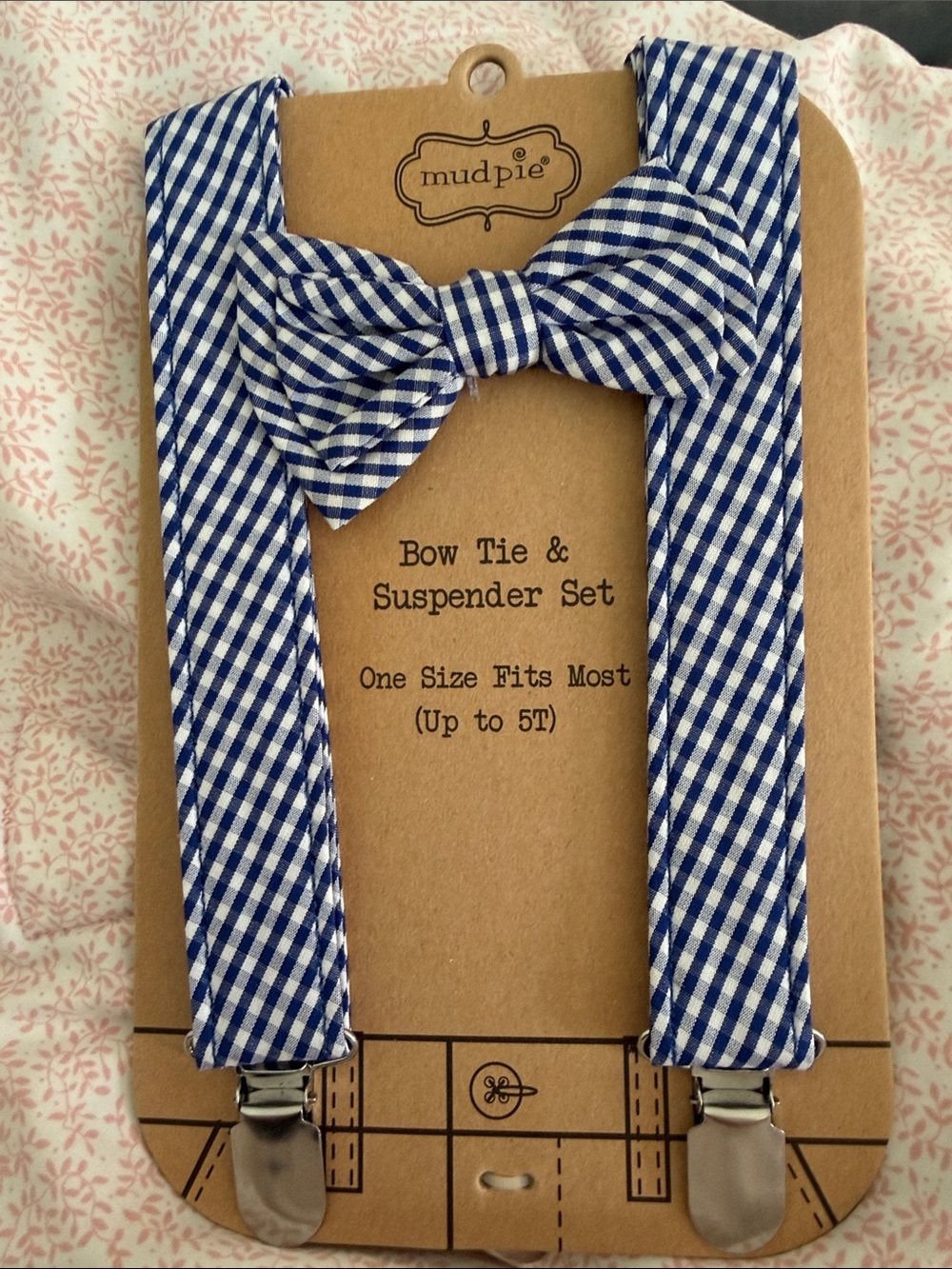 Mudpie Bow Tie & Suspender Set NWT